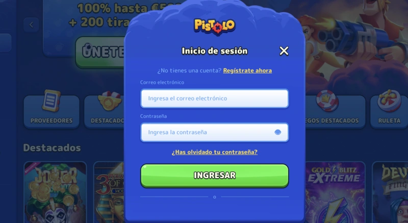Pistolo Login